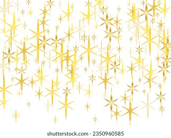 Sparkling magical dust particles. Celebration banner. Vector illustration. Gold shooting stars.