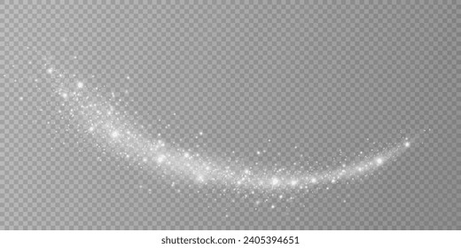 	
Sparkling magical dust particles. Dust sparks and white stars shine with a special light. Shiny elements on a transparent background.