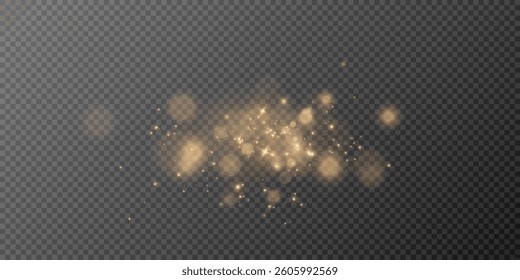 Sparkling magical dust particles.The dust sparks and golden stars shine with special light.