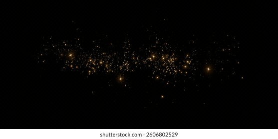 Sparkling magical dust particles.The dust sparks and golden stars shine with special light.