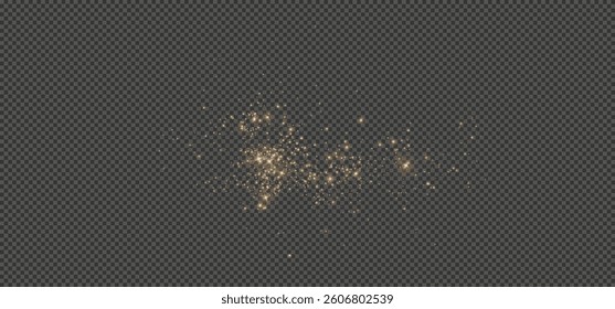 Sparkling magical dust particles.The dust sparks and golden stars shine with special light.