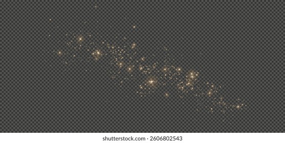 Sparkling magical dust particles.The dust sparks and golden stars shine with special light.
