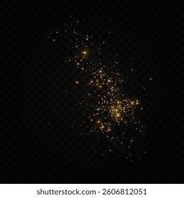 Sparkling magical dust particles.The dust sparks and golden stars shine with special light.