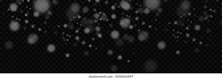 Sparkling magical dust particles. White sparkles sparkle with a special lighting effect.