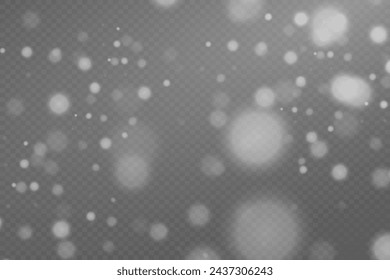 Sparkling magical dust particles. White sparkles sparkle with a special lighting effect.