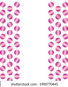Sparkling mirror shiny curtains made of balls. Vector Composition for Valentine's Day
