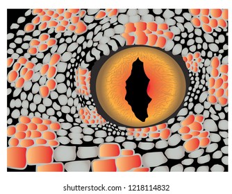 Sparkling monster eyes strange colors.