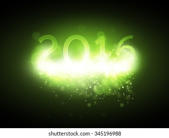 sparkling new year illustration - 2016