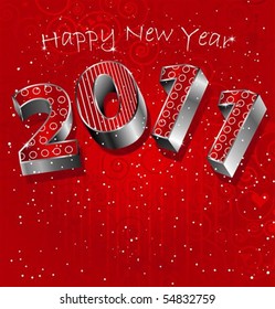 A sparkling new years card for 2011 in winter colors.
