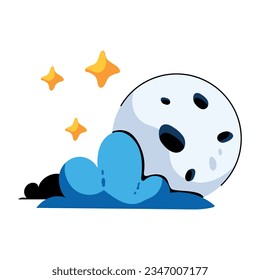 Sparkling-Nachtflachdesign 