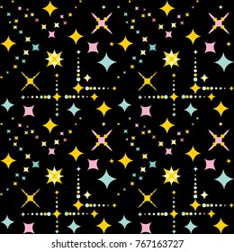 SPARKLING PATTERN WITH SHINING STARS - PERFECT HOLIDAY BACKGROUND