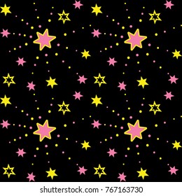 SPARKLING PATTERN WITH SHINING STARS - PERFECT HOLIDAY BACKGROUND