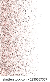 Sparkling pink confetti dot scatter texture. Triangle square circle star particles background. Banner template. Glittering crumb granules powder confetti. Party decoration gleaming splatter