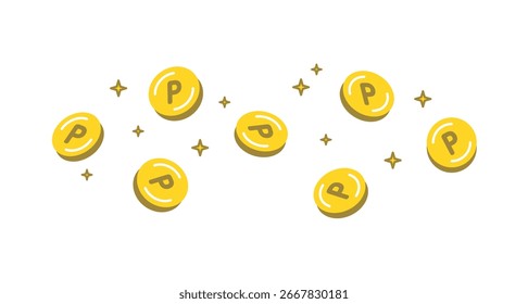 Monedas de punto brillante. Actividades puntuales.