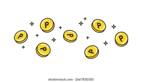 Monedas de punto brillante. Actividades puntuales.