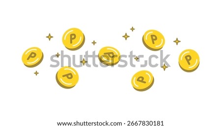 Sparkling point coins. Point activities.
