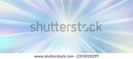 Sparkling prism light banner and header design that radiates light from the center. Vector illustration.