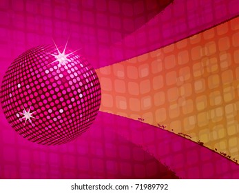 Sparkling purple disco ball background