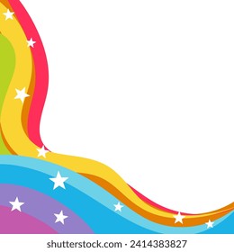 Sparkling Rainbow Corner Background Banner