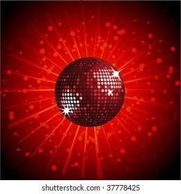 Sparkling Red Disco Ball