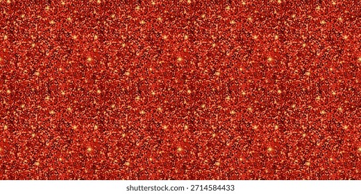 Funkelnder roter Glitter in nahtlosem Muster. Vektorgrafik.