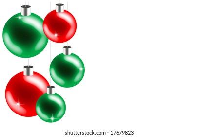 Sparkling Red and Green Christmas Ornament Vector (more in my portfolio)
