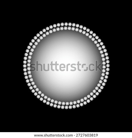 A sparkling ring of round brilliant diamonds creates a light effect on a black velvet background.