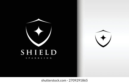 El logotipo de la protección del escudo brillante
