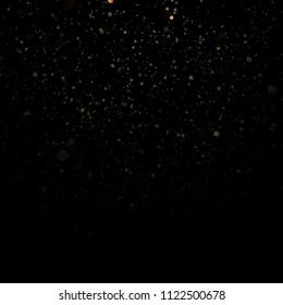 Sparkling of shimmering light blurs. Christmas and New Year effect. Glitter threads of curtain backdrop on black. Gold particles lines rain. Fashion strass drops with shiny sequins. EPS 10