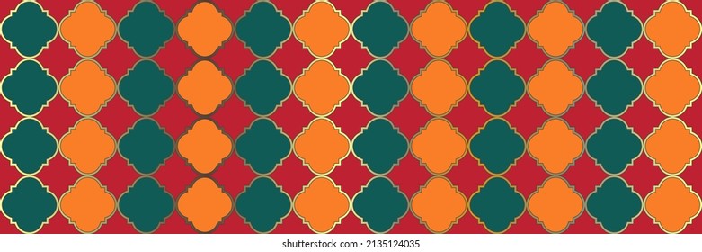 Sparkling Shiny Pattern. Modern Geo Clover. Royal Ottoman Texture. Quatrefoil Persian Ethnic Tesselation. Geometric Trellis Tile. Cool Arabic Mosaic. Traditional Seamless Arabian Design.