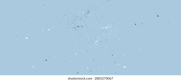 Sparkling silver glitter on blue background banner texture. Abstract holiday blurred lights header. Wide screen wallpaper. Panoramic web banner with copy space for design. eps 10