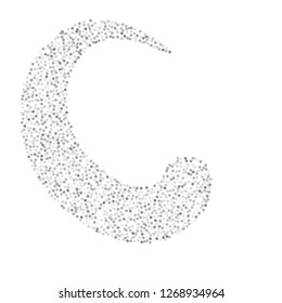 sparkling silver glitter wave lines, metal christmas confetti swirl. light magic shining Flying glitter dots trail, sparkle vector border backdrop. shimmer shiny halftone abstract background