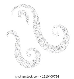 sparkling silver glitter wave lines, metal christmas confetti swirl. light magic shining Flying glitter dots trail, sparkle vector border backdrop. shimmer shiny halftone abstract background