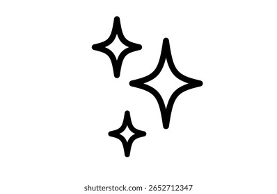 Sparkling simple mark (monochrome) black