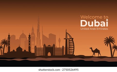 Dubai’s sparkling skyline, highlighted by the towering Burj Khalifa, presents a futuristic cityscape, blending modern luxury with traditional Arabian culture