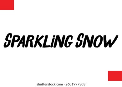 Sparkling Snow Cursive Typography Text Lettering