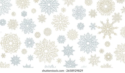Sparkling snowflake winter holiday pattern design for festive celebrations