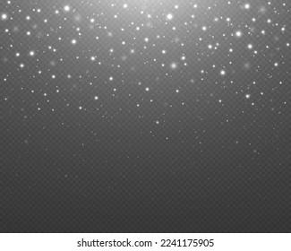 Sparkling space magical dust particles. Christmas concept.