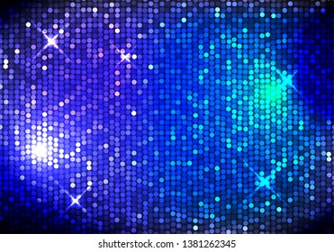 Sparkling spangles. Shiny glowing particle sequins. Abstract background. Vector illustration.
