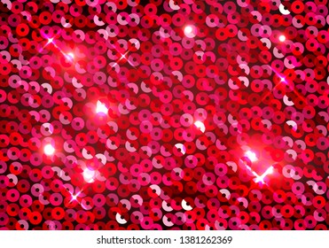 Sparkling spangles. Shiny glowing particle sequins. Abstract background. Vector illustration.