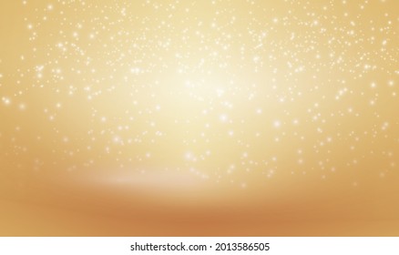sparkling sparkle background Snow in various shapes and forms beautiful sparkling golden illustration vector