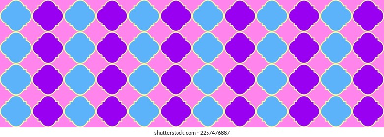 Sparkling Sparkle Pattern. Geometric Trellis Tile. Cool Persian Texture. Quatrefoil Eastern Ethnic Tesselation. Silver Arabesque Pattern. Traditional Seamless Arabic Banner. Modern Geo Trellis.