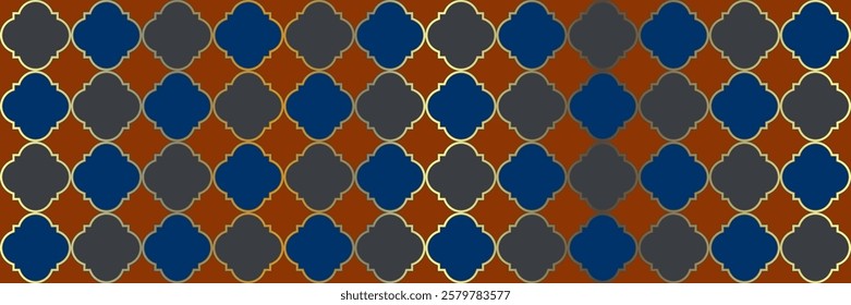 Sparkling Sparkle Pattern. Modern Geo Clover. Traditional Seamless Persian Banner. Quatrefoil Arabic Ethnic Tesselation. Noble Ottoman Texture. Cool Moroccan Mosaic. Geometric Trellis Tile.