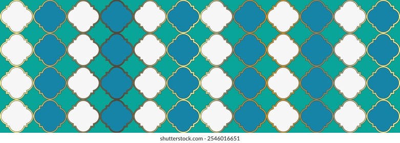 Patrón de chispa. Rica textura otomana. Azulejo de enrejado geométrico. Quatrefoil Teselación étnica oriental. Mosaico árabe fresco. Elegante papel marroquí sin costuras. Trendy Geo Clover.