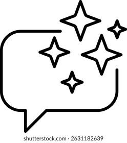 Ícone de Linha de Vetor de Bolha de Fala Espumante