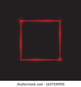 Sparkling squares with black background, shiny glowing vintage frame, illustration vector