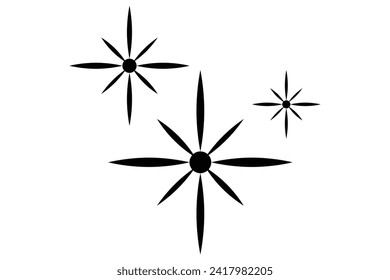 Sparkling Star Basic Graphic Sticker Design