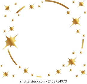 sparkling star blank border frame design