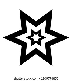A sparkling star glyph icon vector 