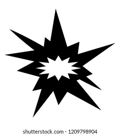 A sparkling star glyph icon vector 